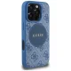 Dėklas Guess PU 4G Circle with Classic Logo skirtas iPhone 16 Pro Max MagSafe, mėlynas