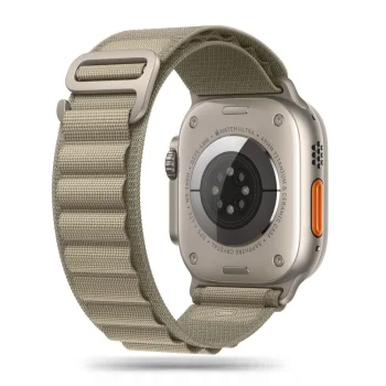 Tech-Protect Nylon Pro dirželis Apple Watch (42/44/45/49 mm), Titanium Olive