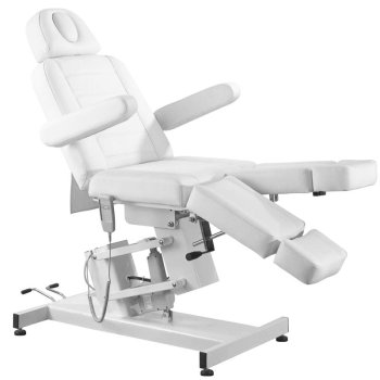 Azzurro 706 Pedi elektrinis kosmetologinis krėslas, baltas