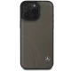 Mercedes dėklas iPhone 16 Pro Max telefonui Curved Stitches, rudas