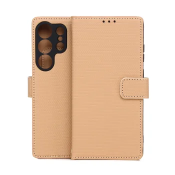 Atverčiamas dėklas Smart Triangle skirtas Samsung Galaxy S26 Ultra, rudas