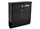 Malatec A4 Mailbox with Newspaper Holder, Black
