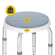 4FIZJO Swivel Shower Stool, Blue/White