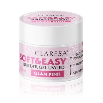 Claresa Soft&Easy Builder Gel for Nails, Glam Pink, 12 g