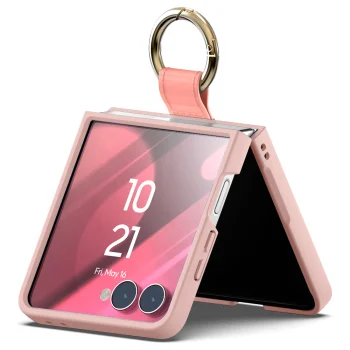Dėklas Mercury Gold Ring Case telefonui Samsung Galaxy Z Flip8, rožinis