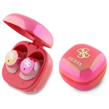 Guess GUTWSJ144ESF TWS Bluetooth In-Ear Headphones with Charging Case, Fuchsia