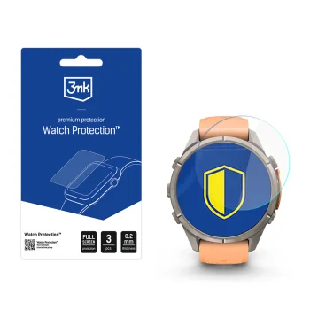 3mk Watch Protection Hybrid Glass for Garmin Fenix 9 Pro 43mm, 3 Pack