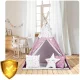 Nukido vaikiška palapinė Tipi su lemputėmis, Pink Stars