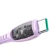 Joyroom S-A59 USB-A į USB-C laidas 3A 1.2m, violetinis