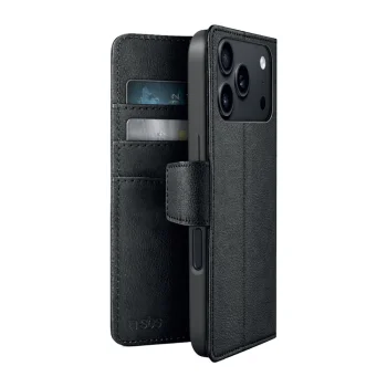 Atverčiamasis dėklas SBS Wallet Classic Mag, skirtas iPhone 18 Pro Max, su stovu, MagSafe, juodas