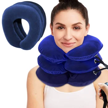 Orthopedic Neck Traction Pillow – 3-Level Inflatable Support