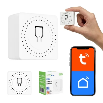 GreenBlue GB739 WiFi Smart Relay, Tuya/Smart Life, 16A, White