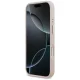 Guess dėklas iPhone 17 Pro telefonui 4G Strass Logo & Big Strap MagSafe, rožinis
