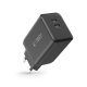 Tinklo įkroviklis Tech-Protect NC45W-GAN 2x USB-C 45W, juodas