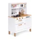 Didelė medinė žaislinė virtuvėlė Ecotoys 7275 su garsu ir LED, 7 priedai