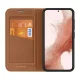Atverčiamasis dėklas Dux Ducis Skin X2 skirtas Samsung Galaxy S23+ su stovu, rudas