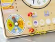 Medinė edukacinė lenta Ecotoys, kalendorius ir laikrodis