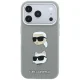 Karl Lagerfeld dėklas iPhone 18 Pro / 17 Pro Saffiano Pins & Logo, pilkas