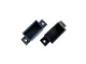 Horizontalaus profilio PVC laikiklis 20x40 mm, juodas