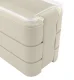 Lunchbox with Three Compartments, Lid and Cutlery, 900 ml, Beige