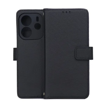 Smart Triangle atverčiamas dėklas Xiaomi Redmi Note 14 4G, juodas