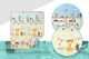 Large double-sided foldable kids foam play mat 150 x 180 cm, tiger and city