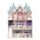 Ecotoys Bella Wooden Castle Dollhouse 4 Floors 15 Furniture Pieces