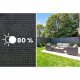 Plonos pavėsio tinklas 1,2x50 m, 110 g/m² su 50 gnybtų, pilkas