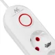 Maclean MCE395 W maitinimo ilgintuvas, 5 lizdai, 3x USB, 1.5 m, baltas