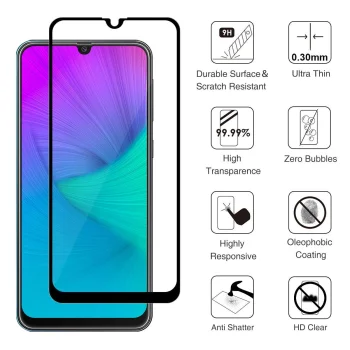 Apsauginis stiklas Xiaomi Redmi 9A, 5D Full Glue, juodas