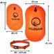 4Fizjo TSUNAMI Inflatable Swim Safety Buoy, Orange