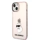 Karl Lagerfeld Ikonik Choupette dėklas, skirtas iPhone 14 Plus, rožinis