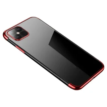 Dėklas Samsung Galaxy S22+ (S22 Plus), Clear Color 0.3mm, TPU, raudonas