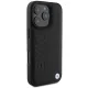 BMW dėklas iPhone 16 Pro Max Leather Hot Stamp MagSafe, juodas