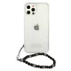 Guess iPhone 12 Pro Max dėklas Pearl Collection, skaidrus