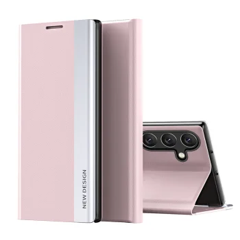 Samsung Galaxy A26 atverčiamasis dėklas Hurtel Sleep Case Pro, rožinis