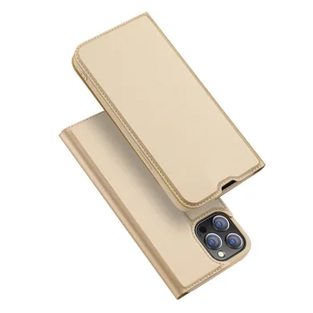 Dux Ducis Skin Pro knygutės tipo dėklas iPhone 13 Pro Max, auksinis