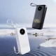 Dudao K13Pro 20000mAh išorinė baterija su integruotais laidais, juoda