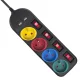 Ilgintuvas Maclean MCE229 B, 4 lizdai, 2x USB, 1.5 m, juodas
