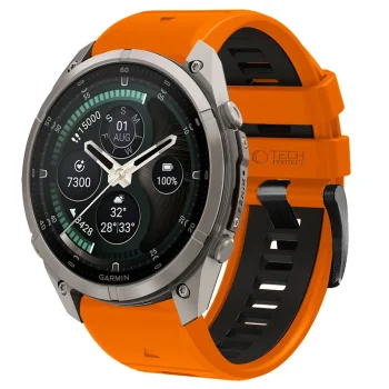 Tech-Protect Iconband Pro strap for Garmin Fenix (47 mm), orange and black