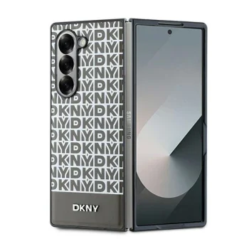 DKNY Repeat Pattern Bottom Stripe dėklas, skirtas Samsung Galaxy Z Fold 6, rudas