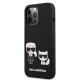 Karl Lagerfeld Silicone Karl & Choupette dėklas iPhone 13 Pro / 13, juodas