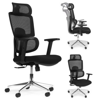 Ergonominė biuro kėdė ModernHome 139944, juoda