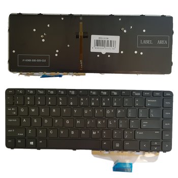 Extra Digital klaviatūra HP EliteBook Folio 1040 G3, su apšvietimu, juoda