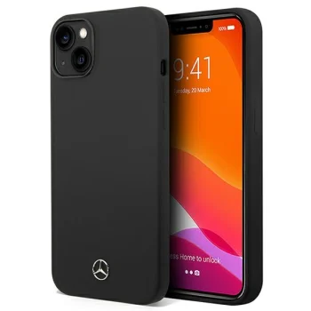 Mercedes Silicone Line dėklas, skirtas iPhone 14 Plus, juodas
