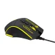 Laidinė optinė žaidimų pelė Wozinsky WMGK-1181W 7200 DPI, juoda ir geltona