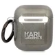 Karl Lagerfeld Glitter Karl&Choupette dėklas AirPods 1/2, juodas