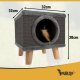 Purlov 26215 Cat House with Bed and Scratching Post