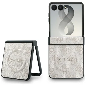Dėklas Guess 4G Classic MagSafe skirtas Samsung Galaxy Z Flip 8, rožinis