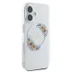 Guess iPhone 16 dėklas IML Flowers Wreath MagSafe, skaidrus